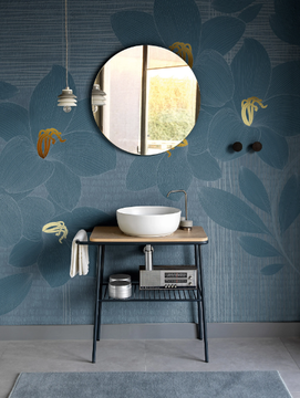 PO105 - Bathroom wallpaper with floral pattern by Scarabeo Ceramiche - view 3